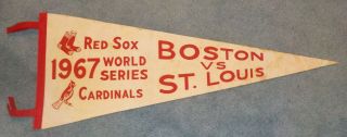 St.  Louis Cardinals Vs.  Boston Red Sox 1967 World Series Pennant Vintage Rare