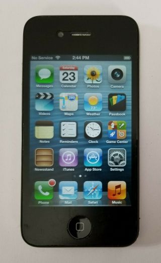 Apple Iphone 4 - 16gb - Black (at&t) A1332 (gsm) Imei - Rare Ios 6 -
