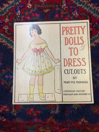 Un - Cut Paper Doll Book Mary Nye Marshall Pretty Dolls To Dress Cut Outs