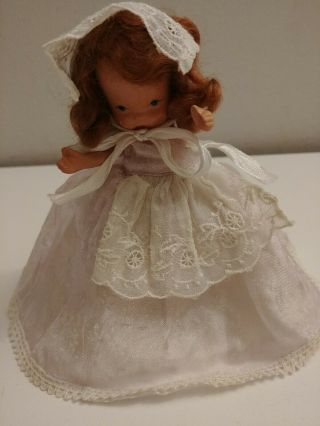 Vintage 5 " Nancy Ann Storybook Doll Bisque Pudgy Jointed Look