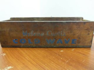 Vintage Antique Helene Curtis Cold Wave Wood Wooden Box Made For Hair Salon