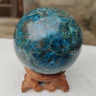 1.  58lb A,  Rare Natural Blue Apatite Sphere Quartz Crystal Ball Healing H742