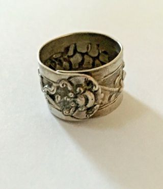 Antique Chinese Silver Adjustable Ring Signed/stamped