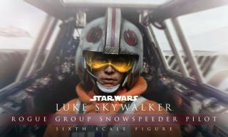 Sideshow Star Wars Luke Skywalker Rouge Group Snowspeeder Pilot Sideshow Excl