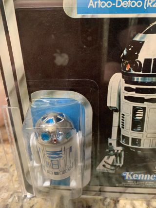 Vintage Star Wars 12 Back R2 - D2 AFA 70 Action Figure Carded. 2
