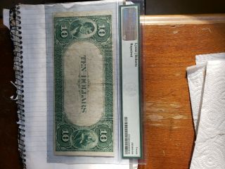 1882 $10 Commercial Nat.  Bank of St.  Joseph MI Rare Value Back VF Michigan Nat. 2