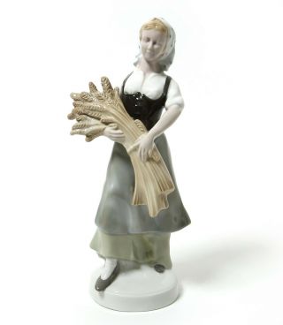 Porcelain Figurine Girl With Wheat.  Germany,  Gräfenthal