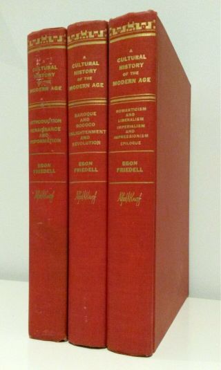 A Cultural History Of The Modern Age - Volume 1 - 3 1953 Egon Friedell - Very Rare