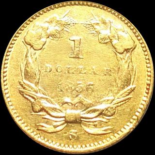 1856 - S Gold Dollar NEARLY UNCIRCULATED San Francisco au Lustrous Collectibl RARE 2