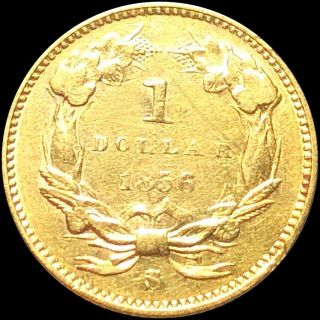 1856 - S Gold Dollar NEARLY UNCIRCULATED San Francisco au Lustrous Collectibl RARE 3