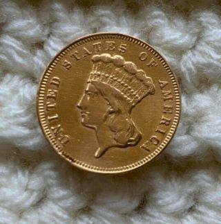 1878 Three Dollar Indian Gold Piece $3 Rare Coin