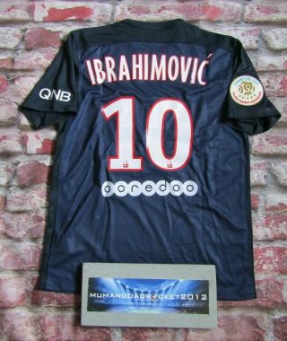 Psg Ibrahimovic Medium Mens Paris France Football Shirt Jersey Rare Zlatan