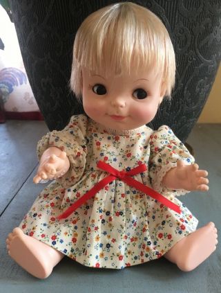 Effanbee Vintage 1966 Half Pint Girl Doll With Blond Hair.