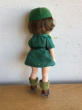 Effanbee 8.  5 inch 1965 Girl Scout doll with roller skates 2