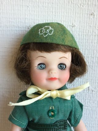 Effanbee 8.  5 inch 1965 Girl Scout doll with roller skates 3