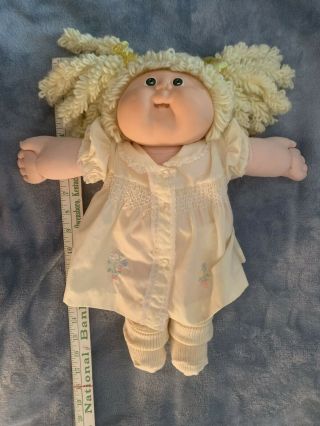 Vintage 1982 Cabbage Patch Kids Blonde Pig Tailed Doll By Coleco Signed Xavier 2