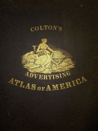Vintage 1857 CUBA Map Old Hand Colored Colton Atlas 2
