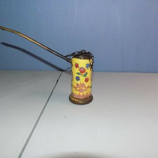 Vintage Asian Opium pipe ceramic brass copper vgc with stem 3