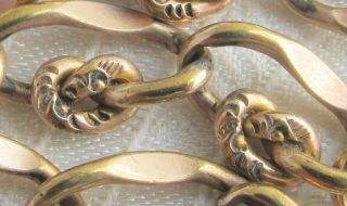 Rare Vintage Handmade Snake Links Gold Filled Pocket Watch 13 " Chain 18.  9 Grams