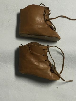 Tan Leather Antique Boots For Your French Or German Doll Size 5