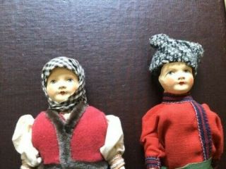 Vintage Ukrainian Boy and Girl Dolls 9 
