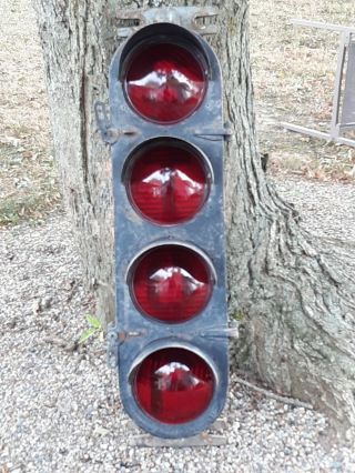Ultra Rare Vintage Old Cast Iron Traffic Stop Light Peerless Mfg Louisville Ky