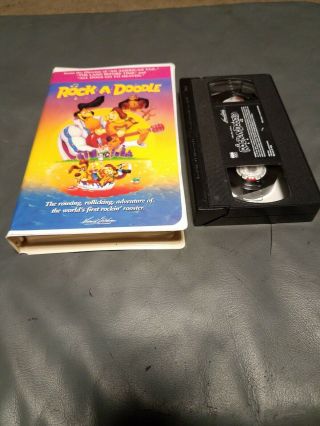 Rock - A - Doodle (vhs,  1999) Rare Oop Clamshell Video Cassette Don Bluth 1992
