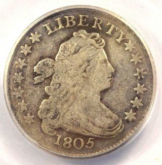 1805 Draped Bust Dime 10c - Certified Anacs F12 Details - Rare Coin