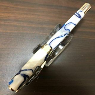 Rare Visconti Opera Blue Berry Striped Fountain Pen Nib 14k F/s Not Set Ink