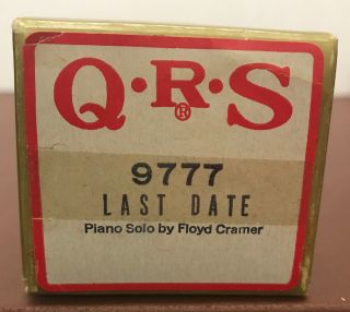Vintage Qrs Player Piano Word Roll 9777 “last Date” Solo By: Floyd Cramer.  Rare