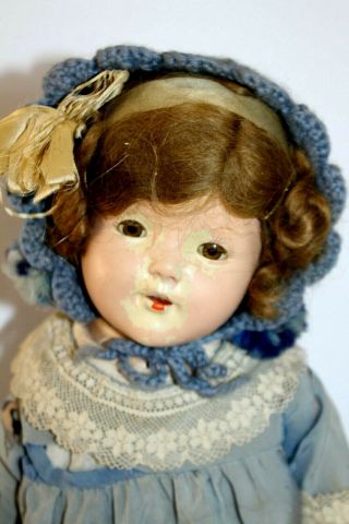 Vintage 1930 ' s 40 ' s Composition Doll 17 