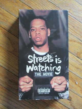 Streets Is Watching Movie Vhs Rare Htf Video Tap Rap Hip Hop 90s Jay - Z Film