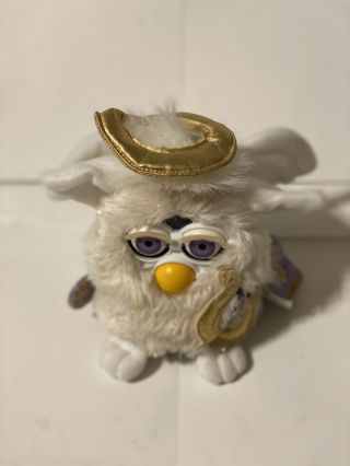 Special Furby Angel Limited Edition Tiger Electronics 2000 Purple Eye RARE 2