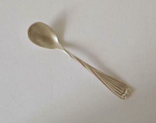 An Ornately Embossed Sterling Silver Small Mustard Spoon Birmingham 1901 6.  7 Cms