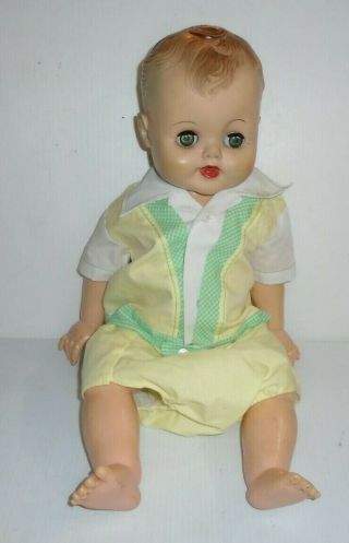 Vintage Plastic Toy Girl Doll Playpal Toddler