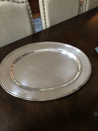 Wm Rogers Silver Plate Large Serving Meat Platter Oval 22” 2