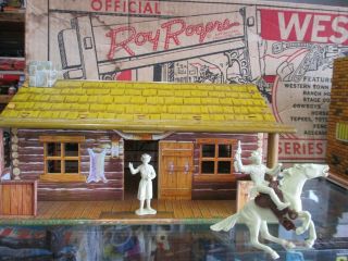 RARE MARX ROY ROGERS WESTERN TOWN 5000 PLAY SET - STAGE COACH,  HOUSE,  TOWN,  MORE 3