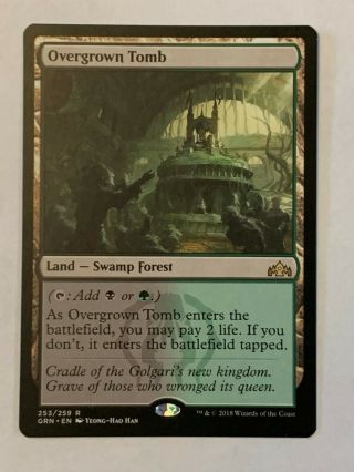 Mtg Overgrown Tomb Nm Rare Guilds Of Ravnica Magic The Gathering