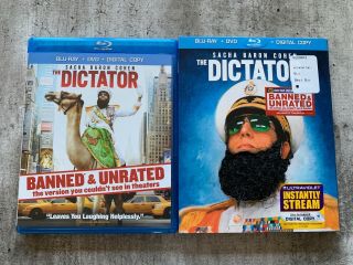The Dictator (blu - Ray,  Dvd,  2012) With Rare Out Of Print Slipcover