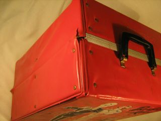 Vintage BARBIE and KEN 1963 Red Clothes Trunk CARRYING CASE Wardrobe [u1^] 3
