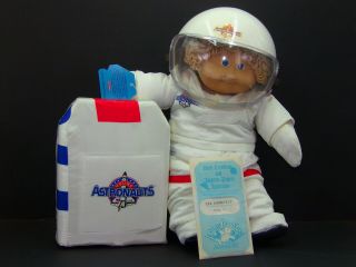 Vintage Cabbage Patch Kid BOY Young Astronaut Doll 1986 Coleco Blond Blue NASA 2