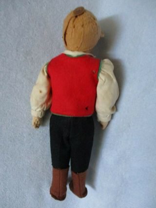 Vintage Lenci Boy Felt Doll Painted Face 9” Felt Clothes Italy 3