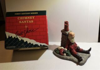 Wonderful Chimney Santas By Jim Shore With Orig.  Box 1992 No.  2501 Vg Cond.  Rare