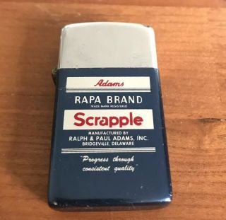 Rare Vintage Collectible Park Lighter Rapa Brand Scrapple De Delaware Philly Pa
