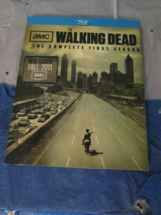 The Walking Dead Season 1 Blu - Ray,  Rare Slipcover Twd 2 Discs Rick Grimes