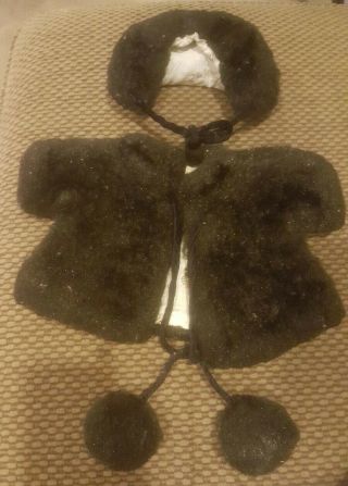 Cabbage Patch Kids Doll Clothes – Faux Fun Fur Mink Coat And Matching Hat – Rare