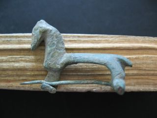 Horse Fibula Ancient Roman Zoomorphic Bronze Brooch 1 - 2 Ct.  Ad