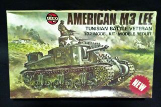 Vintage & Rare 1/32 Aurfix Ww2 U.  S.  Lee M3 Medium Tank Model Kit