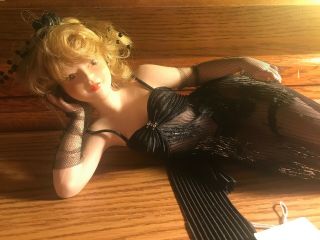 VINTAGE FANAS 12 ' SEXY BOUDOIR PORCELAIN DOLL,  TAG ATTACHED 3