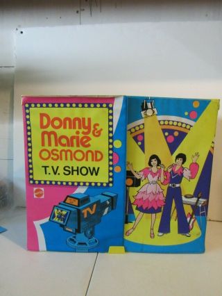 Wonderful Vintage " Donny And Marie " Tv Show Playset With Dolls
